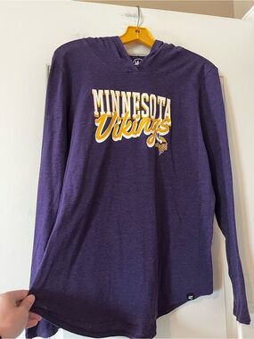 47 Kids Purple Minnesota Vikings Hooded Long Sleeve Top